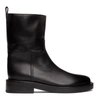 ANN DEMEULEMEESTER BLACK LEATHER ZIP-UP BOOTS