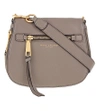 MARC JACOBS MINK RECRUIT GRAINED LEATHER SADDLE BAG