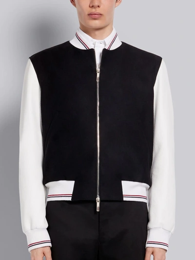 Thom Browne Black Wool Pig Icon Blouson Jacket