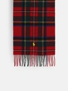 POLO RALPH LAUREN GREEN AND RED CHECK SCARF