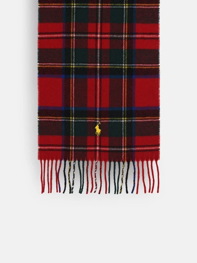 Polo Ralph Lauren Green And Red Check Scarf