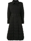 IENKI IENKI QUILTED A-LINE TRENCH COAT