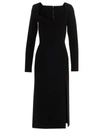 Dolce & Gabbana Stretch Jersey Long Dress W/slit In Black