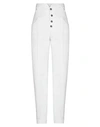 MANILA GRACE MANILA GRACE WOMAN PANTS WHITE SIZE 10 COTTON, ELASTANE,13524177FN 4