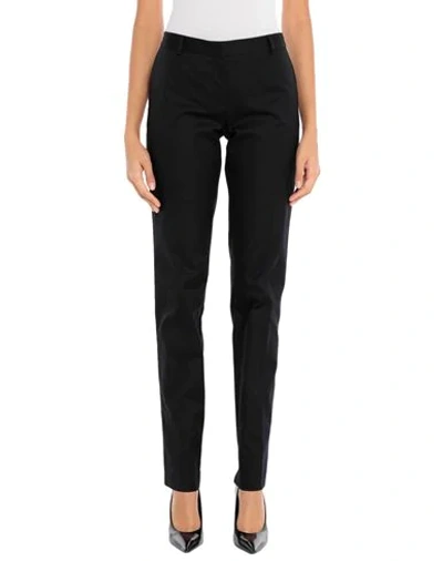 Red Valentino Stretch Gabardine Cotton Pants In Black