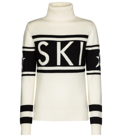 Perfect Moment Schild Ski-intarsia Roll-neck Merino Sweater In White