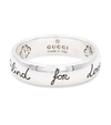 GUCCI ENGRAVED STERLING SILVER RING,P00526709