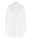 RED VALENTINO REDVALENTINO FLOUNCE DETAIL POPLIN SHIRT DRESS