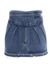 RED VALENTINO REDVALENTINO PLEATED DENIM SKORTS