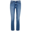 PAIGE BRIGITTE TRANSCEND BLUE SLIM BOYFRIEND JEANS,3937301