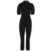 PAIGE MAYSLIE BLACK STRETCH-DENIM JUMPSUIT,3937316