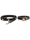 VERSACE MEDUSA STUD COLLAR AND LEASH SET