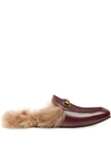 GUCCI PRICETOWN FUR-LINED SLIPPERS