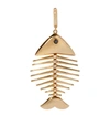 ANNOUSHKA YELLOW GOLD AND DIAMOND FISH BONES CHARM,16009578