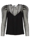 RED VALENTINO REDVALENTINO POINT D'ESPRIT TULLE TOP