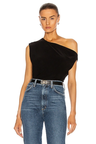 Norma Kamali X Revolve Drop Shoulder Top In Black