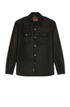 Schott Cpo Wool Shirt In Black