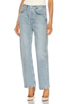 Agolde 90s Pinch Waist High Rise Jeans Light Blue A154d-1141 In Snapshot