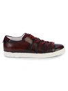 CORTHAY LEATHER LOW-TOP SNEAKERS,0400012108047