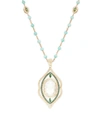 SARA WEINSTOCK ONE OF A KIND 18K YELLOW GOLD, EMERALD, DIAMOND & MOTHER-OF-PEARL BUDDHA PENDANT NECKLACE,0400012610231
