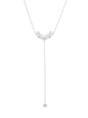 SARA WEINSTOCK FRENCH TULIP 18K WHITE GOLD & DIAMOND LARIAT NECKLACE,0400012610121