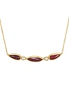 GURHAN 22K YELLOW GOLD, 24K YELLOW GOLD, RUBY & DIAMOND PENDANT NECKLACE,0400013189140