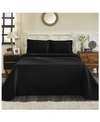 Superior 100% Cotton Basketweave Matelasse All-season 3-piece Coverlet Set, Queen In Black