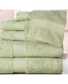 ADDY HOME FASHIONS DOUBLE STITCHED HEM PLUSH TOWEL SET - 6 PIECE BEDDING