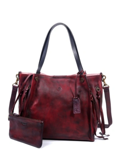 Old Trend Women's Genuine Leather Daisy Tote Bag In Rusty Red