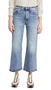 Mother I Confess High-rise Cropped Kick-flare Jeans In Blue