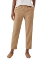 Eileen Fisher Wool Tapered Ankle Pants In Honey