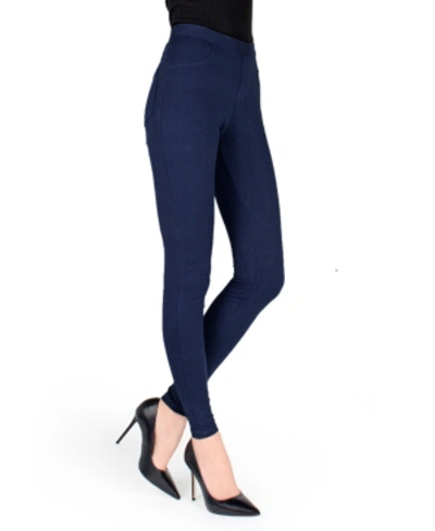 Memoi Soft Chic Women's Leggings In Navy