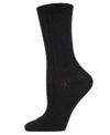 Memoi Women's Classic Day Cable-knit Crew Socks In Black