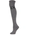 Memoi Nordic Sparks Women's Over The Knee Socks In Gray Heath