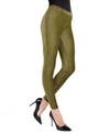 Memoi Women's Thin Ribbed Stretch Corduroy Leggings In Bison