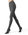 Memoi Women's Portland Side Cable Knit Sweater Tights In Medium Gra
