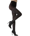 Memoi Women's Argyle Pattern Opaque Tights In Black-gray