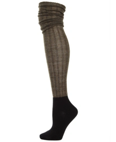 Memoi Rib Women's Over The Knee Women's Socks In Gray
