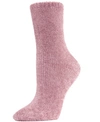 Memoi Velour Luxe Women's Crew Socks In Lilac