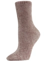 Memoi Velour Luxe Women's Crew Socks In Gray