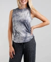 COIN 1804 WOMEN'S TIE DYE CURVED HEM TANK TOP