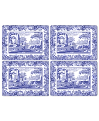 SPODE BLUE ITALIAN PLACEMATS, SET OF 4