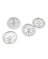 Godinger Airplane Coasters, Set Of 4 In Platinum