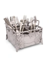 Arthur Court Designs Aluminum Grapevine Flatware Silverware Caddy In Silver