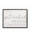 STUPELL INDUSTRIES GET NAKED THIS IS A HALF BATH WOOD LOOK TYPOGRAPHY, 16" L X 20" H