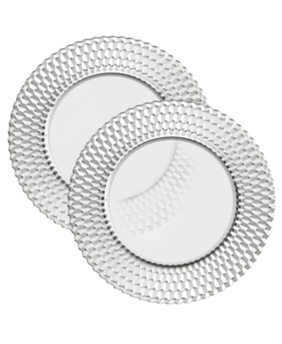 VILLEROY & BOCH BOSTON CRYSTAL BUFFET PLATES, SET OF 2