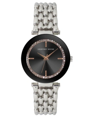 Geoffrey Beene Women's Silver-tone Metal Alloy Bracelet Watch, 32 Mm
