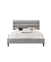LUXEO CHESTER UPHOLSTERED PLATFORM BED WITH WENGE LEGS, KING