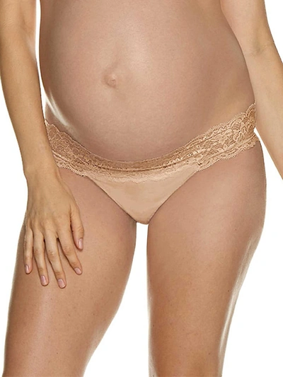 Cosabella Never Say Never Maternity Thong In Blush
