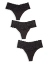 COSABELLA WOMEN'S NEVER SAY NEVER PLUS SIZE 3-PACK LACE THONG SET,400097164993